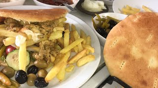 خبز الطابونة المبسس سندويتش طابونة تونسي بالشاورما مشخشخ