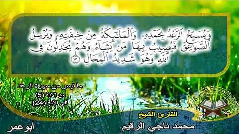 تلاوة عطرة من سورة الرعد للقارئ الشيخ محمد الرقيم