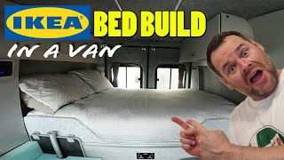 installing a BUDGET IKEA bed in a Citroen Relay CAMPERVAN - self build H2 L3 Citroen Relay