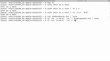 Unix TR command examples