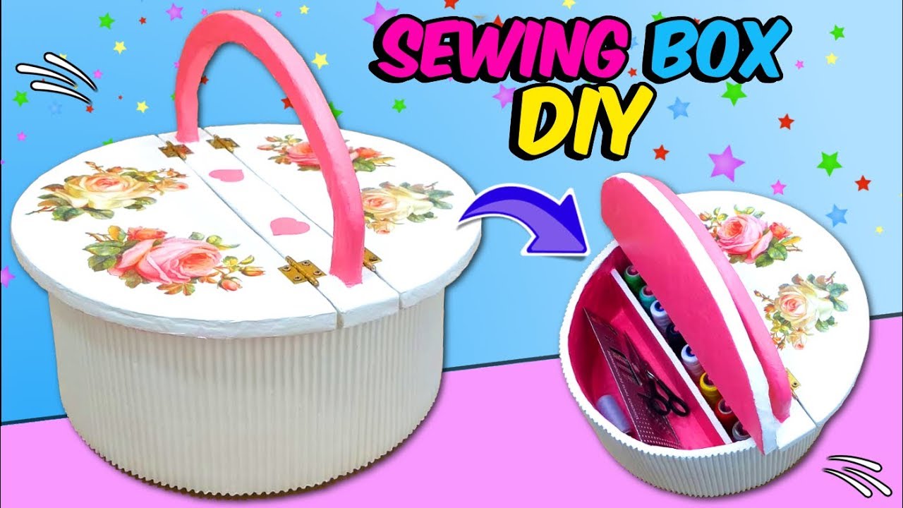 DIY Best Recycling with CardBoard // DIY Sewing Box 