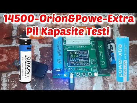18650&14500 Pil Kapasitesi Testi Orion-Power-Extra 14500 PilleriTest Ettik