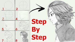 How to Draw Mikey Tokyo Revengers Easy Step by Step - Manjiro Sano