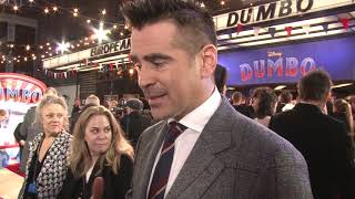 Colin Farrell asked about playing an amputee in Dumbo. European Premiere