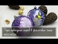 Mixed Media Christmas decorations / Микс Медиа ёлочные шары в фиолетовых тонах