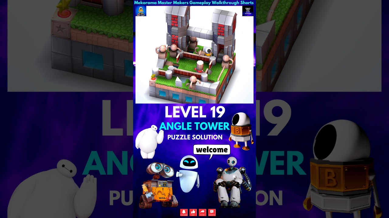 Mekorama Master Level 19 - Angle Tower | Master Makers Level 19 | 