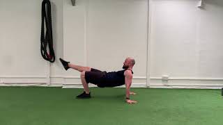 Tabletop Hip Thrust Kick Out
