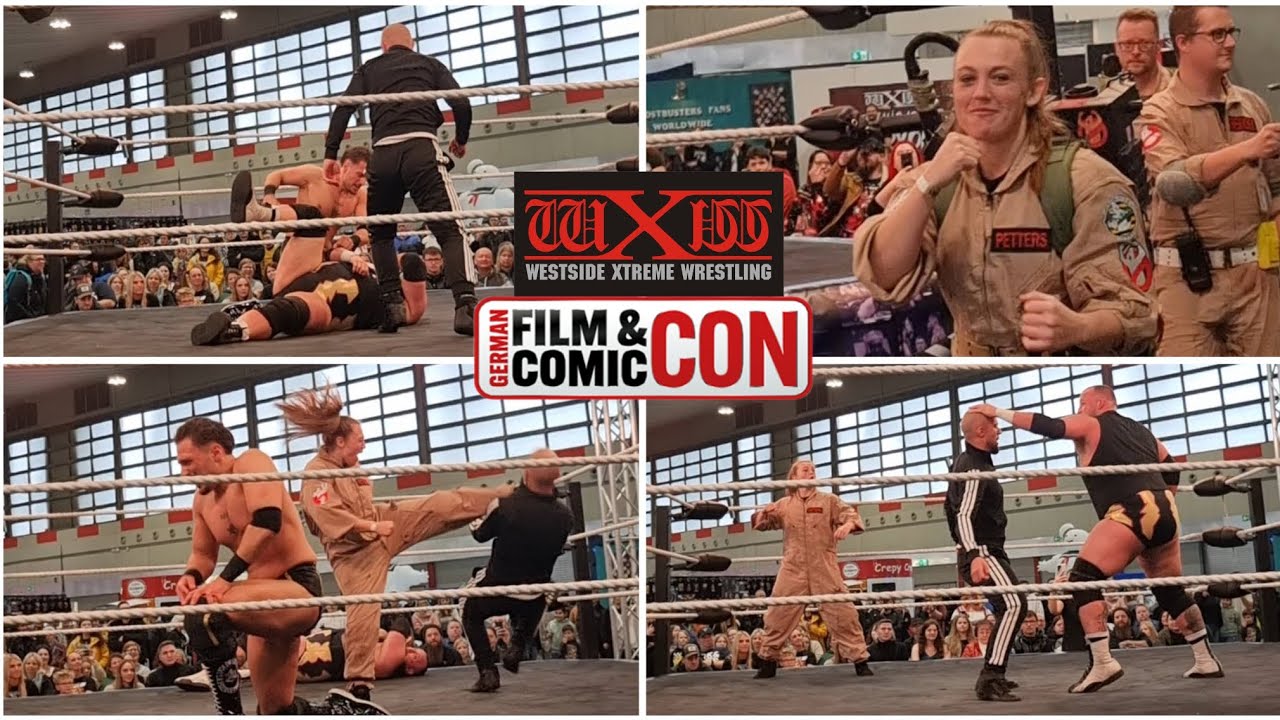 "Ghostbuster" Stephanie Maze & Robert Dreissker vs. Luca de Leone & Nordino - wXw @ Comic Con
