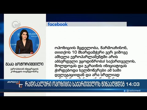 ქრონიკა 14:00 საათზე  - 21 მარტი, 2024 წელი