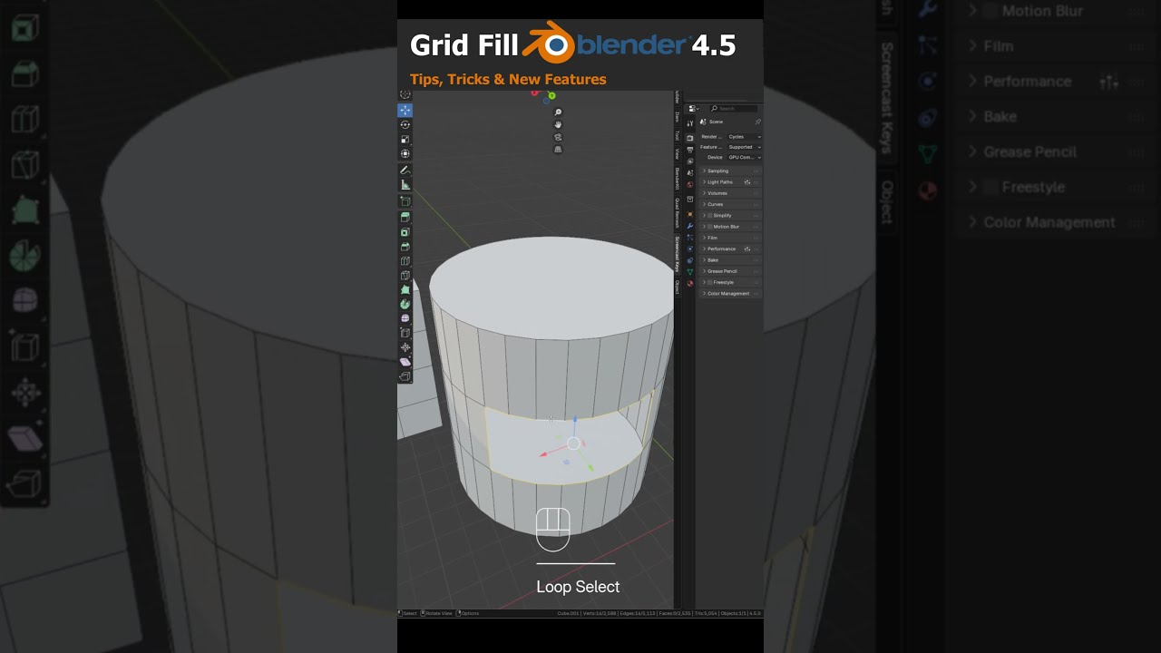 How To Use Grid Fill In Blender 4 5 Quick Tip 05