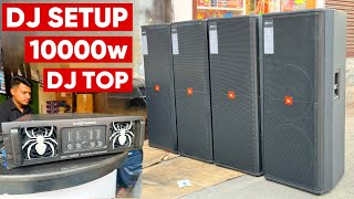 10000w का DJ Top वाला DJ Setup|4 Channel Dj Amplifier or DJ Mixer