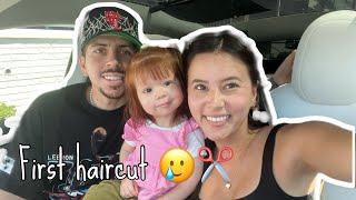 OUR DAUGHTERS FIRST HAIRCUT!✂️🥹