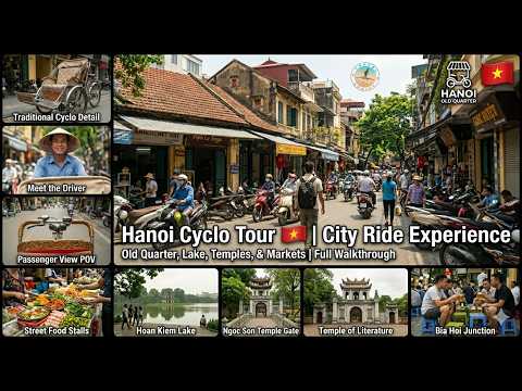 Hanoi Cyclo Tour 🇻🇳 | City Ride Experience