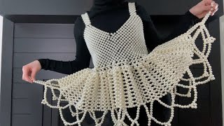 Making a dress completely out of pearls!!