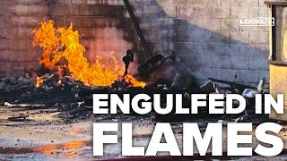 Auto body shop in Ohio engulfed in flames