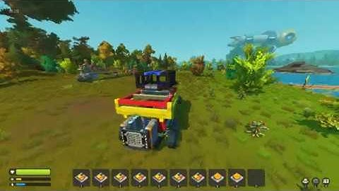 Scrap Mechanic Survival Resource island!! build a bridge.