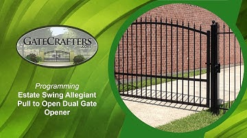 How To Program Estate Swing Allegiant Pull To Open Driveway Gate Opener