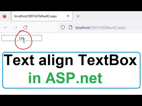 Two ways to change text align textbox in asp.net