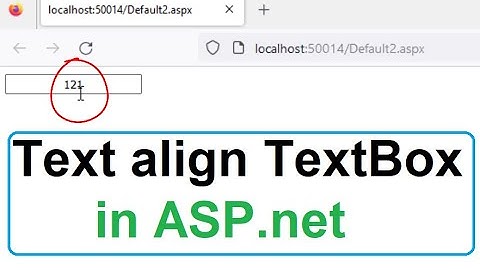 Two ways to change text align textbox in asp.net🔥