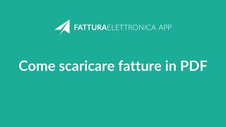 Come Scaricare Fatture In Pdf