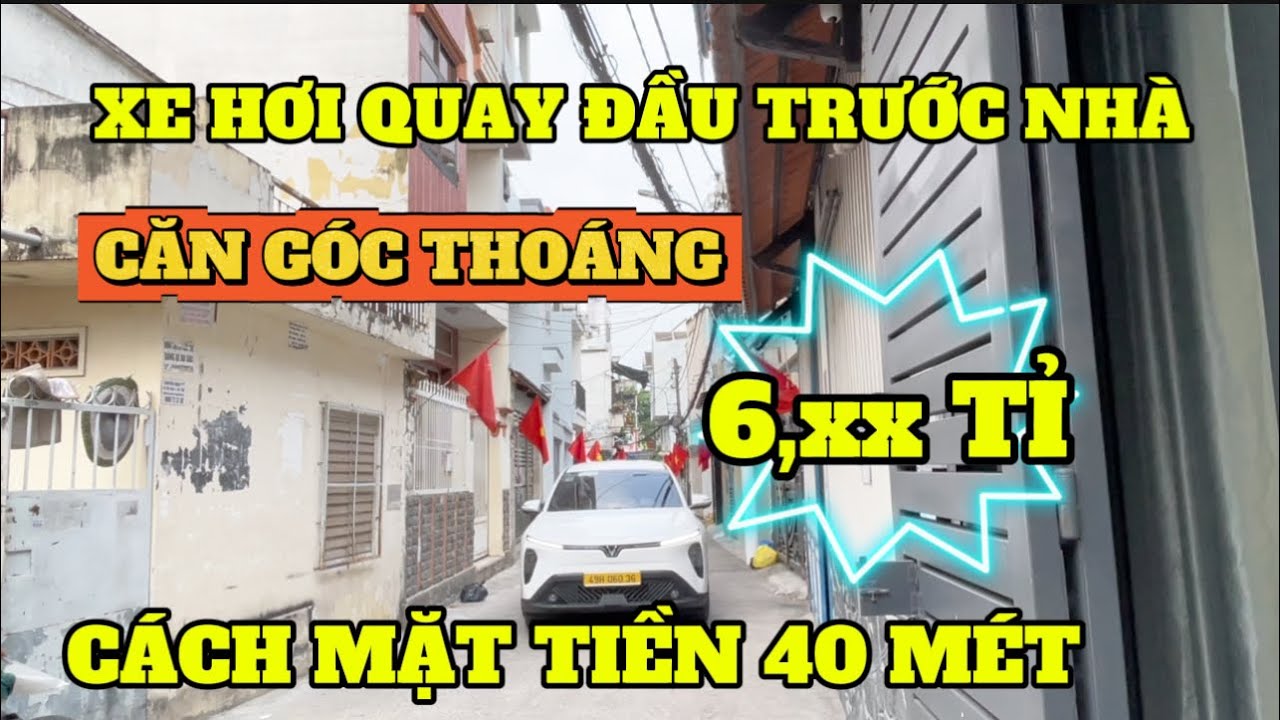 NHÀ ĐẸP QUẬN BÌNH THẠNH , VỊ TRÍ ĐẸP HẺM XE HƠI QUAY ĐẦU , CĂN GÓC , GẦN MẶT TIỀN HƠN 6 TỈ