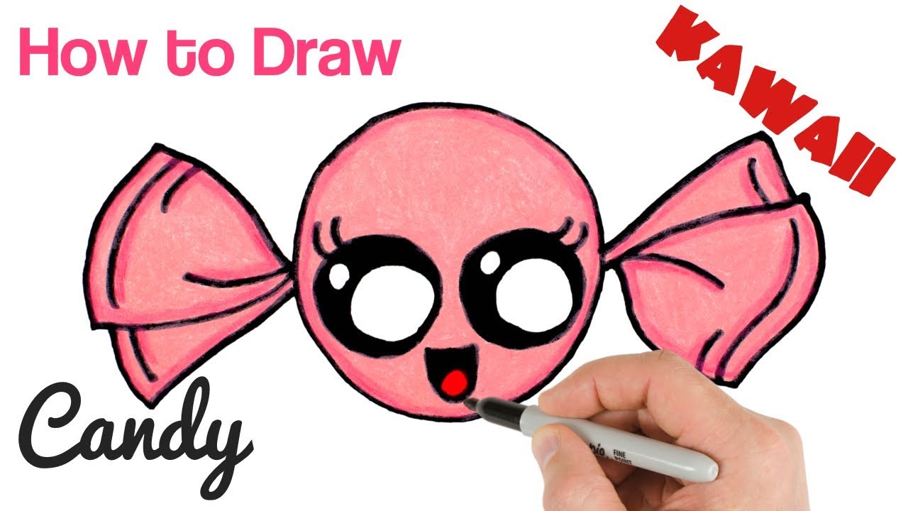 how to draw cute candy