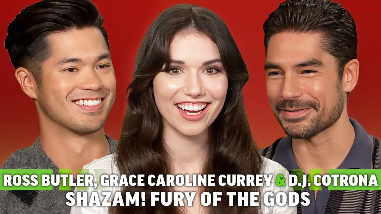 Shazam Fury of the Gods: Ross Butler, Grace Caroline Currey & DJ Cotrona on the Mario Kart Champion