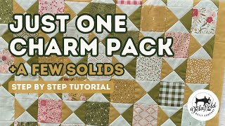 You Won't Believe This Easy Baby Quilt with Just ONE Charm Pack!