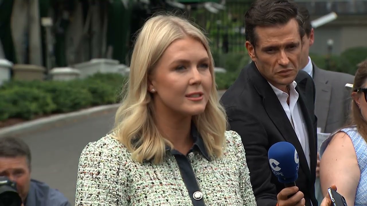 Karoline Leavitt talks with reporters about Middle East conflict negotiations