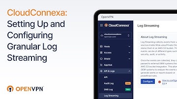 OpenVPN CloudConnexa: Setting Up and Configuring Granular Log Streaming