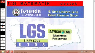 ozdebir yayinlari turkiye geneli lgs deneme sinavi matematik sorularinin cozumleri 2021 youtube