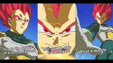 【DBZ Dokkan Battle】LR Vegeta - Super Saiyan God - INTRO, SUPER ATTACKS, ACTIVE SKILLS [Fan Made]