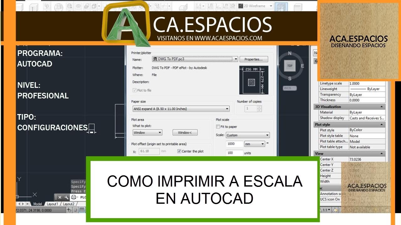 COMO IMPRIMIR A ESCALA EN AUTOCAD - YouTube