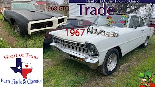 Trading a 1968 Pontiac GTO 400 4speed Convertible, For Grandma's 1967 Chevy Nova ll.