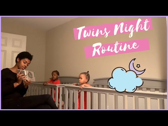 Twin Girls Night Routine | GA Family class=