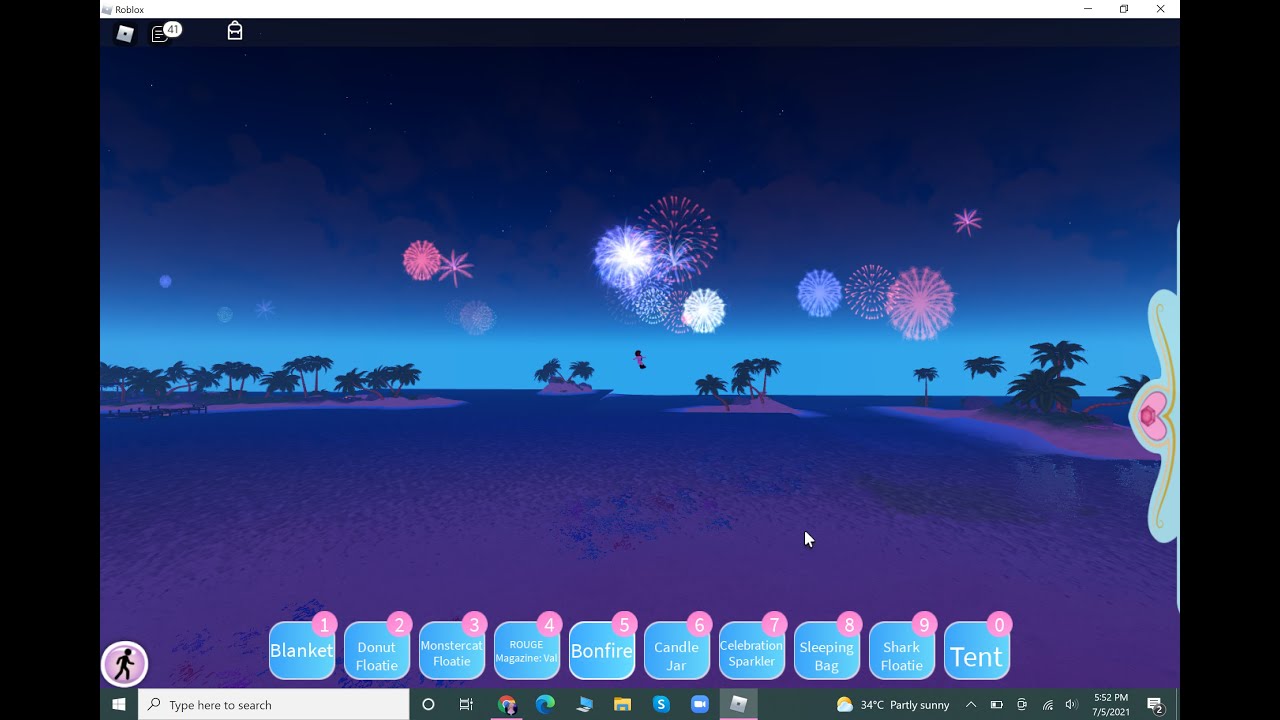 Calming sound of fireworks in Royale High (NEW Diamond Beach Realm)