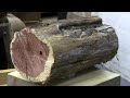 See the beauty inside this log  wood turning