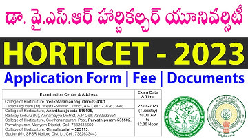 HORTICET 2023 Notification | AP HORTICET 2023 Application Form | Syllabus | Exam Date | Telugu