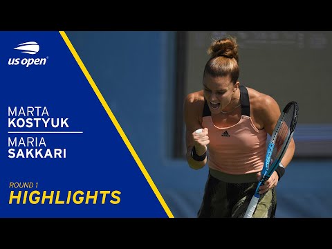 Marta Kostyuk vs Maria Sakkari Highlights | 2021 US Open Round 1