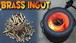 &quot;No Music&quot; Making 5 Pound Brass Ingot From Bullet Shells