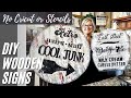 DIY WOODEN SIGNS / NO CRICUT STENCILS / Farmhouse STYLE Home Decor / TRASH TO TREASURE