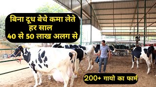 बिना दूध बेचे कमाते 40-50 लाख | Hf cow dairy farm in India!Dairy farming । how to manage dairy farm