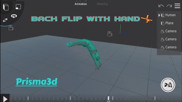 Back flip🤸 with hand support #animation #viral #prisma3d #shorts #short #3danimation #youtubeshorts