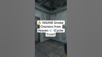 🔥 INSANE Smoke Checkers from Heaven 💨 (Cache Trick!) #cs2 #shorts