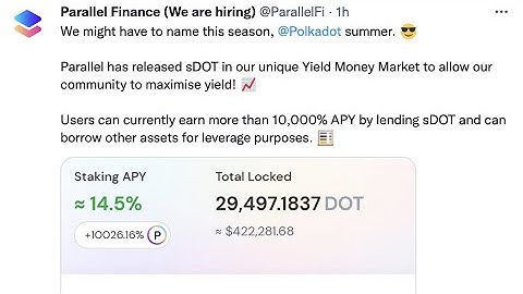 Tutorial of staking DOT on Parallel Finance on Polkadot