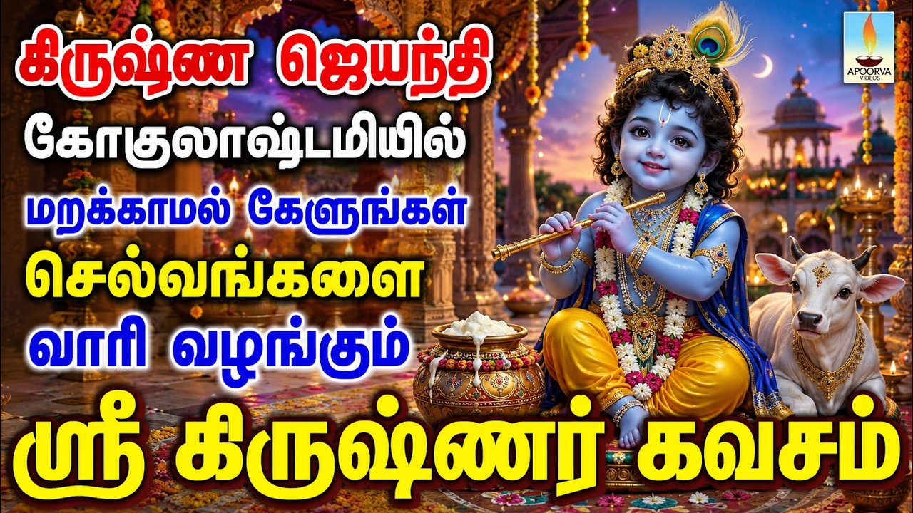 கிருஷ்ண ஜெயந்தியில் மறக்காமல் கேளுங்கள் செல்வங்களை வாரி வழங்கும் கிருஷ்ணர் கவசம் | Apoorva Videos