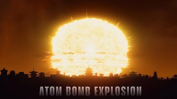 ATOM Bomb Explosion Animation | Powerful Nuclear Blast Simulation