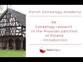 Genealogy research in the Prussian partition of Poland - Introduction.