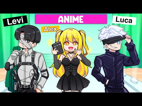 Alex & The Squad Dress as ANIME Characters in DRESS TO IMPRESS!