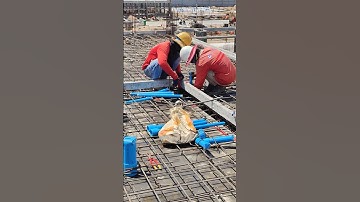 Technical Install PVC pipe on slab formwork before cast concrete